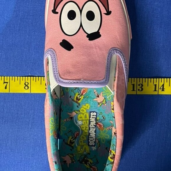 Ground Up Women's 6.5 SpongeBob Patrick Star Slip-On Sneakers Canvas Low Top - Picture 9 of 16